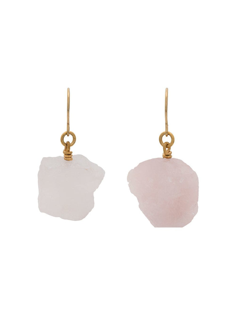 Rose quartz drop earrings