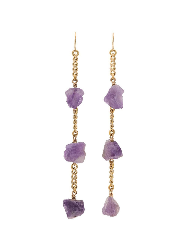 Amethyst drop earrings