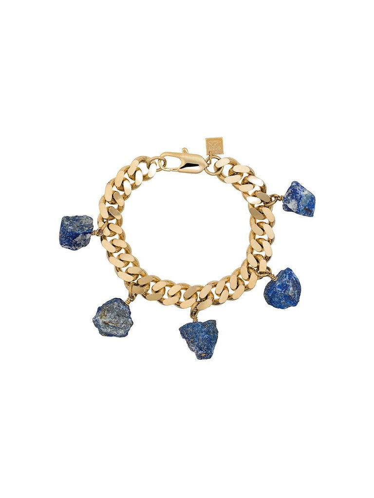 lapis stone charm bracelet