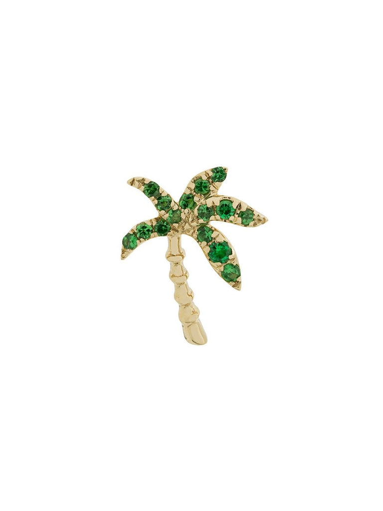 18kt gold and tsavorite Palm Tree earring