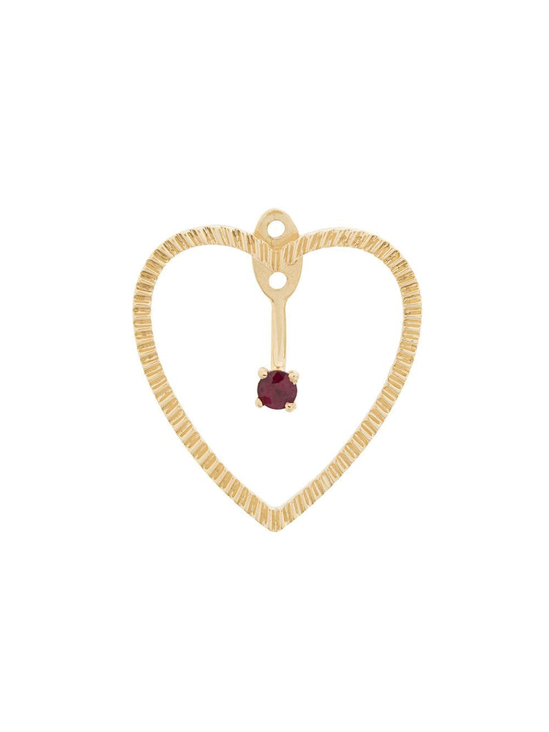 18kt gold and ruby Heart Earrings