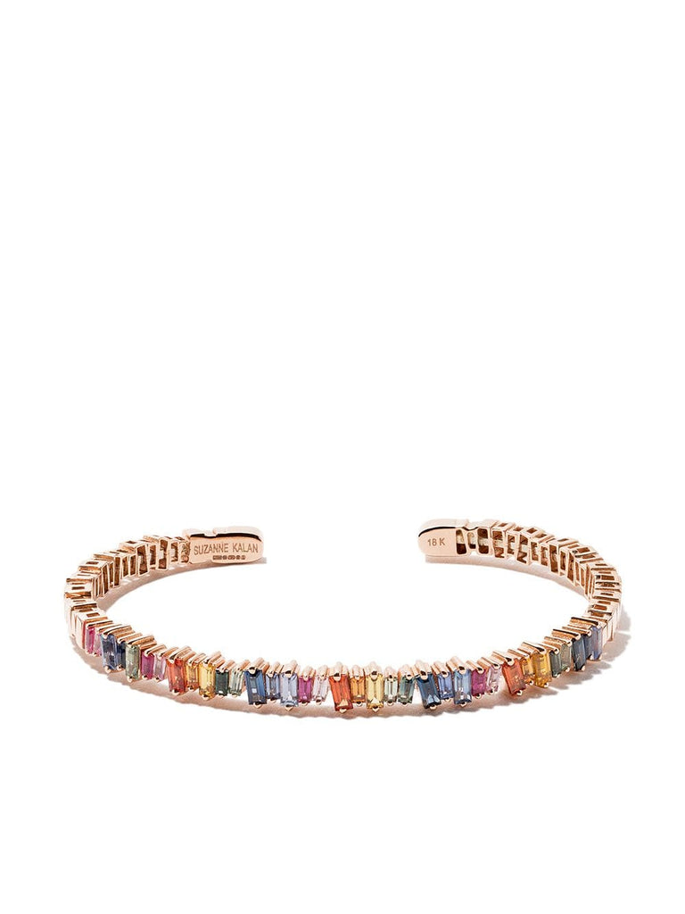 18kt rose gold rainbow sapphire Fireworks bangle