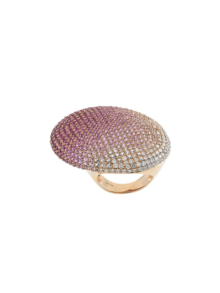 18kt rose gold, sapphire and diamond cocktail ring