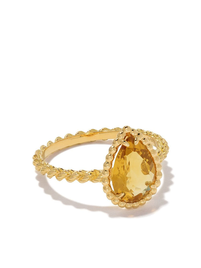 18kt yellow gold Serpent Bohème citrine ring