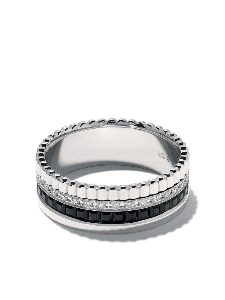 18kt white gold Diamond Quatre Black small ring