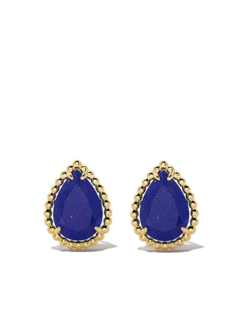 18kt yellow gold Serpent Bohème lapis lazuli teardrop stud earrings