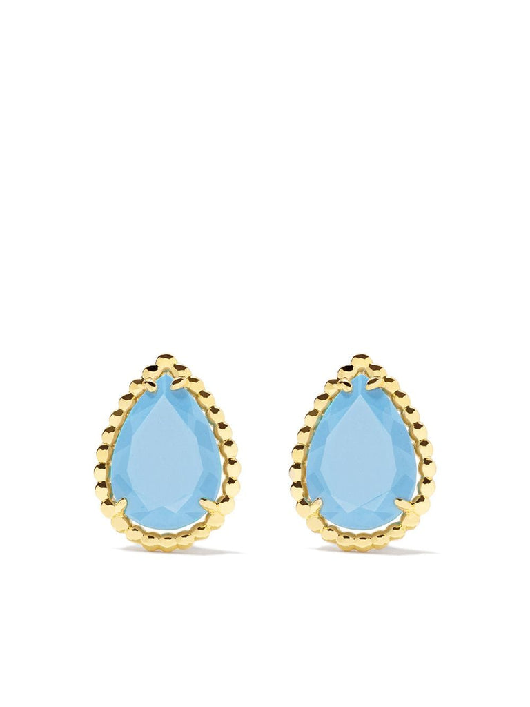 18kt yellow gold Serpent Bohème  turquoise  teardrop stud earrings