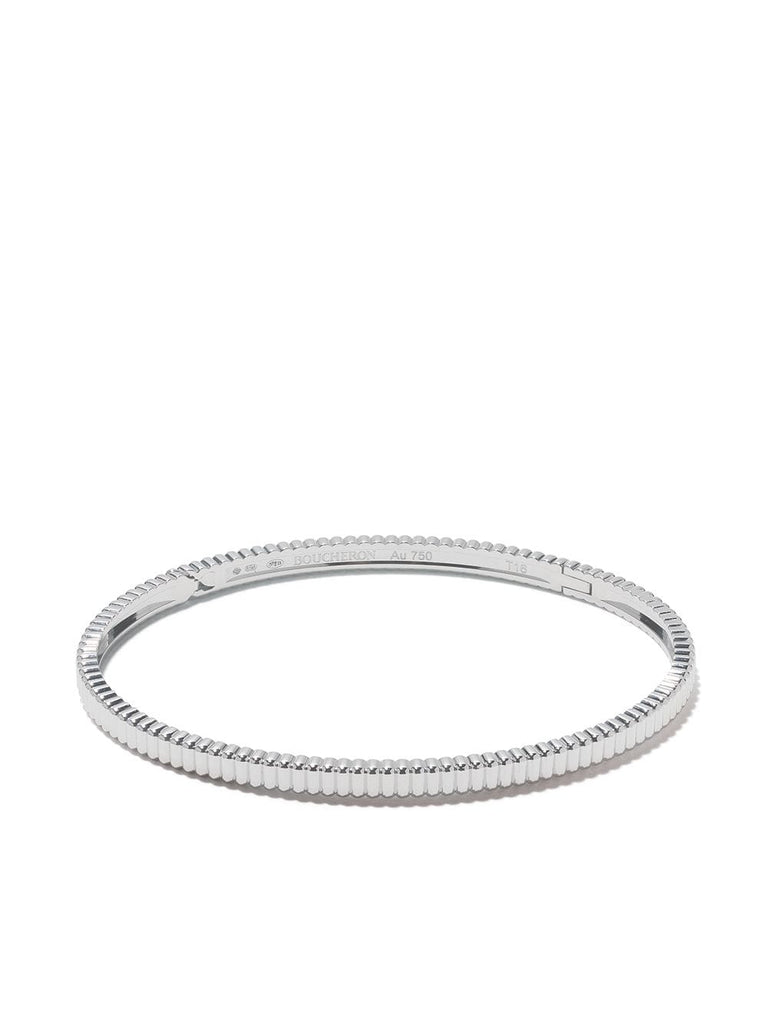 18kt white  gold Quatre Grosgrain bangle