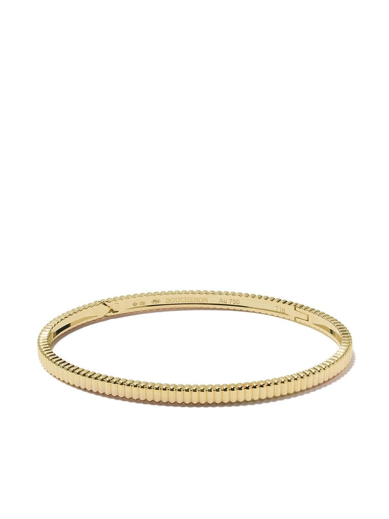 18kt yellow gold Quatre Grosgrain bangle