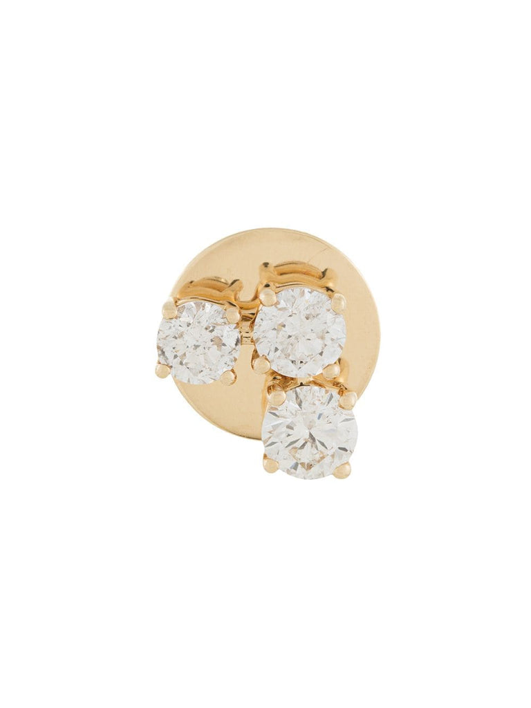 18kt yellow gold EVA diamond single stud