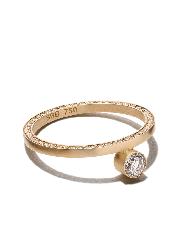 18kt yellow gold Grand Yeux diamond ring