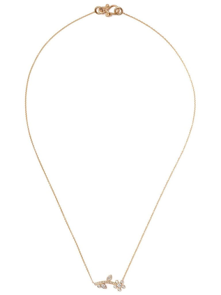 18kt yellow gold and diamond Amelia marquise necklace