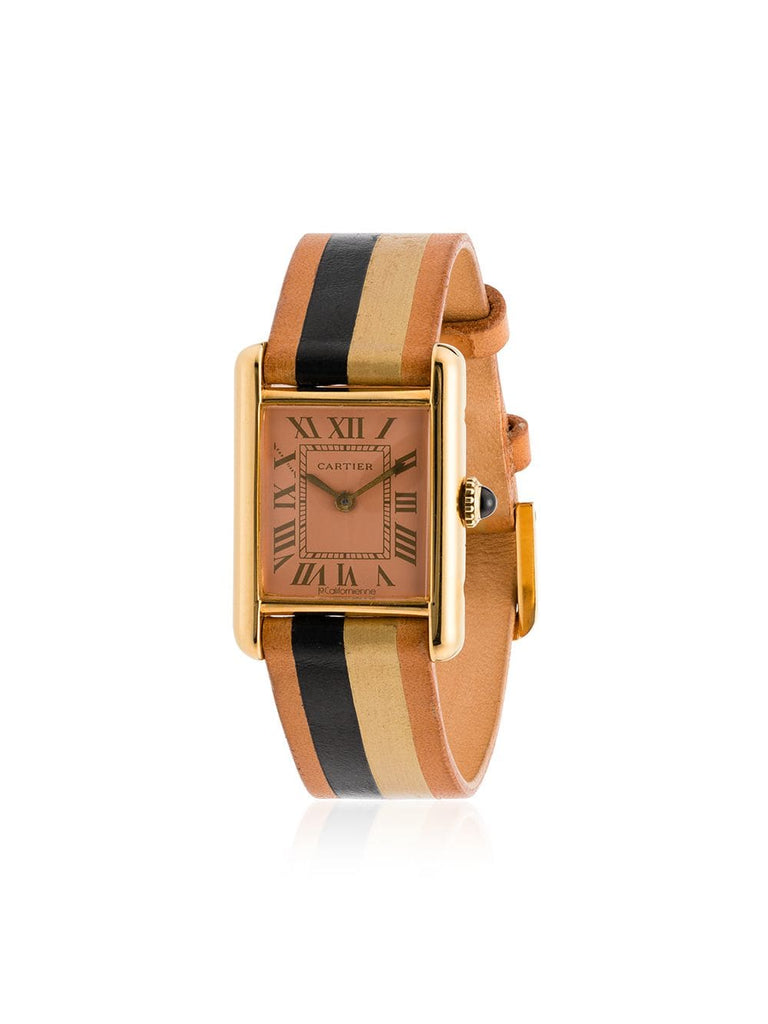 Peach Dial 18K Gold Cartier Watch