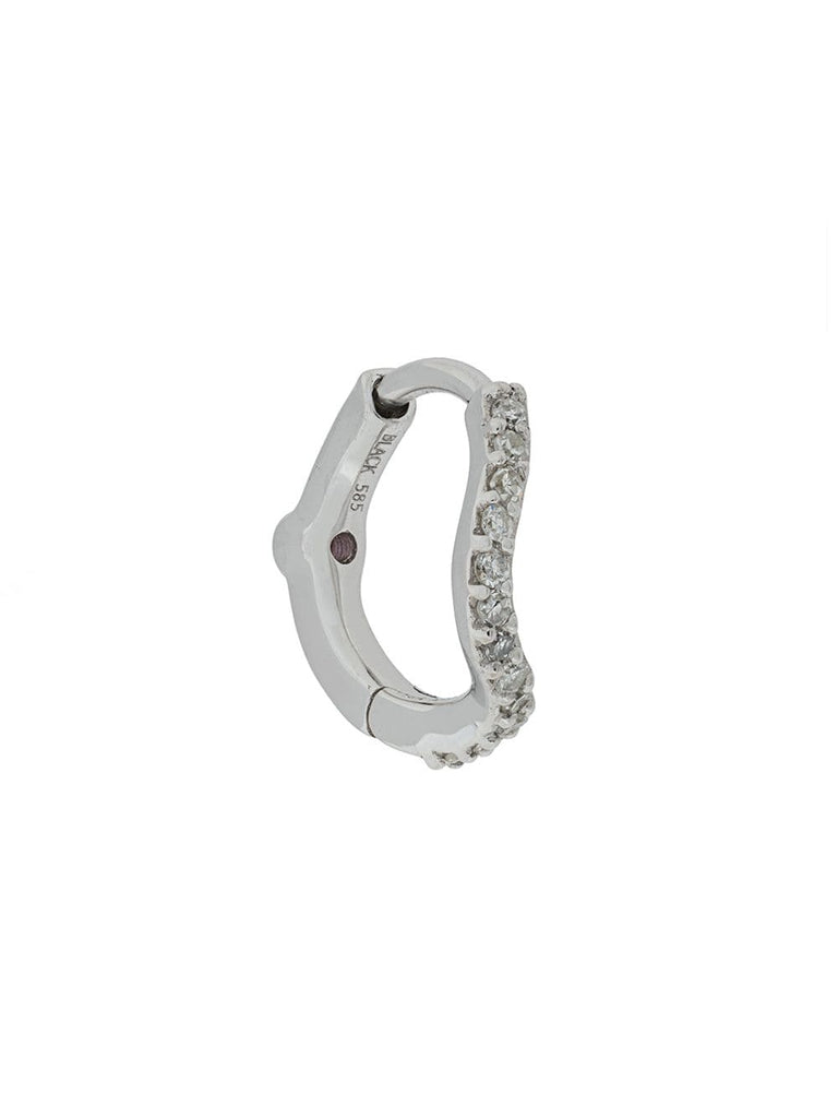 Diamond Wave Huggie earring