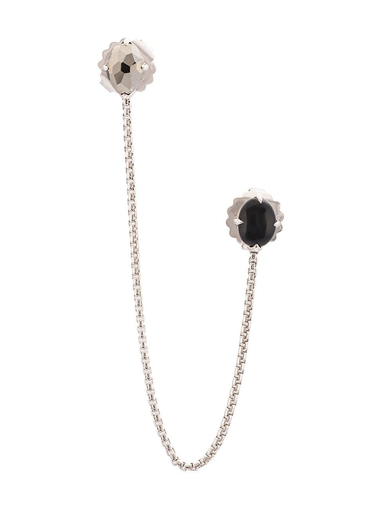 Adwoa Aboah Silver and Mixed Stone Classic Chain Single Earring