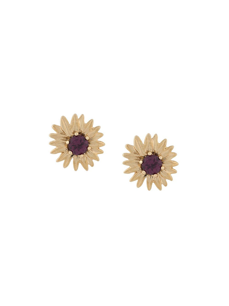 18kt gold rhodolite Bouquet earrings