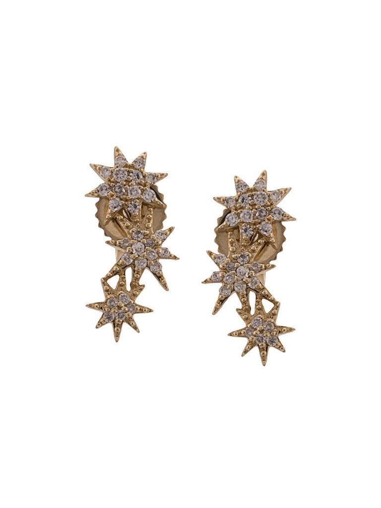 Starburst crawler earrings