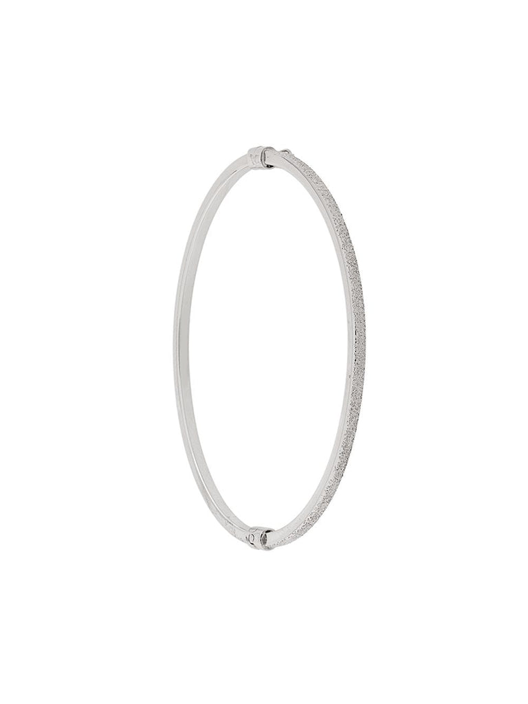 Half florentine finish oval bangle