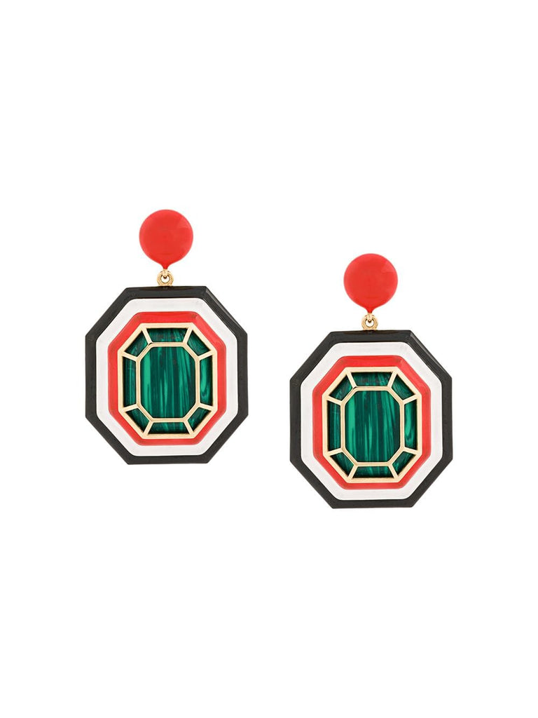 geometric drop earrings