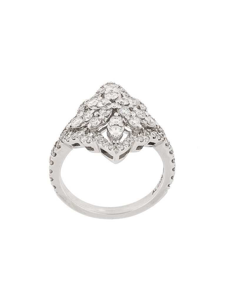 18kt white gold and diamond cocktail ring