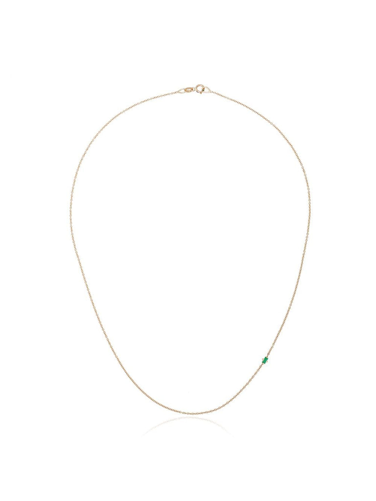 Floating emerald necklace