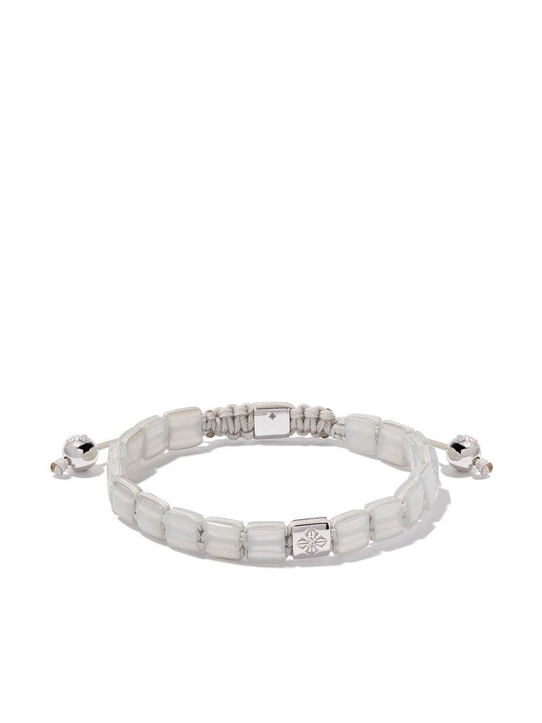 18kt white gold and diamond Lock moonstone bracelet