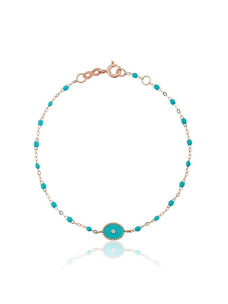 turquoise blue madone diamond and rose gold bracelet