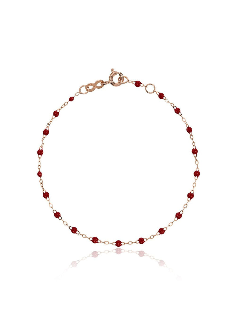 red RG bead rose gold bracelet