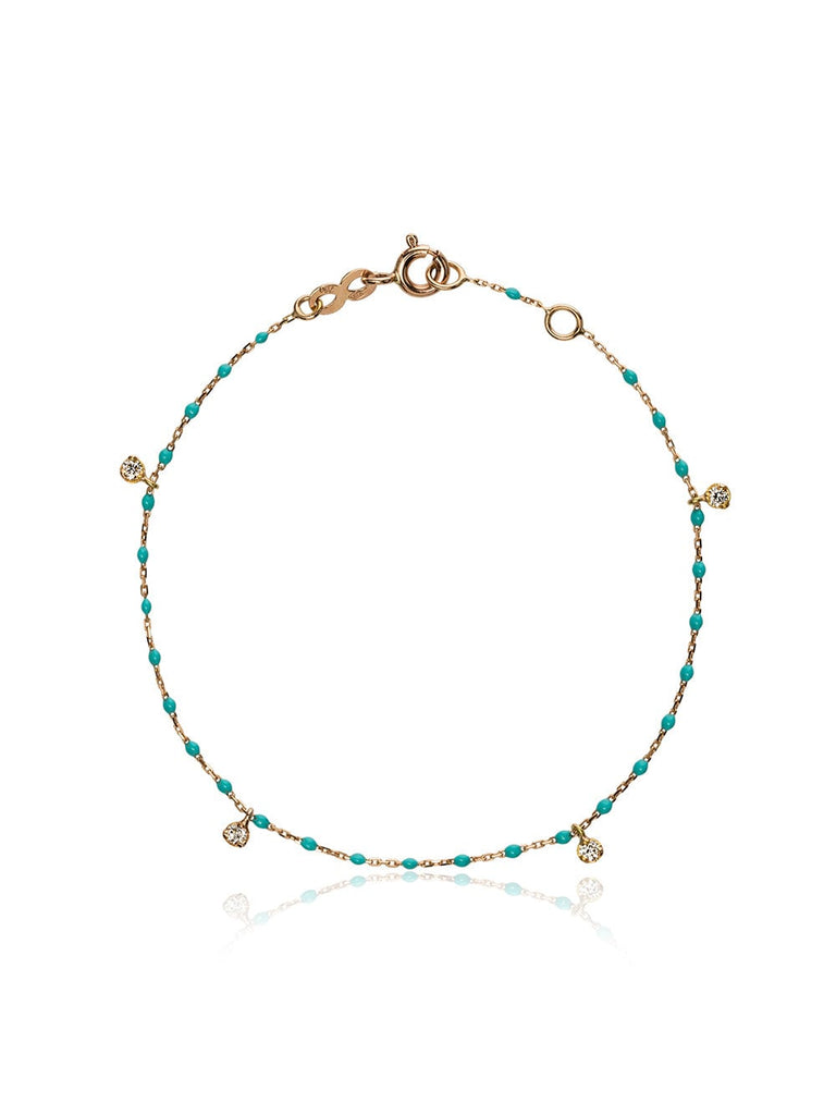 18k rose gold turquoise diamond bracelet