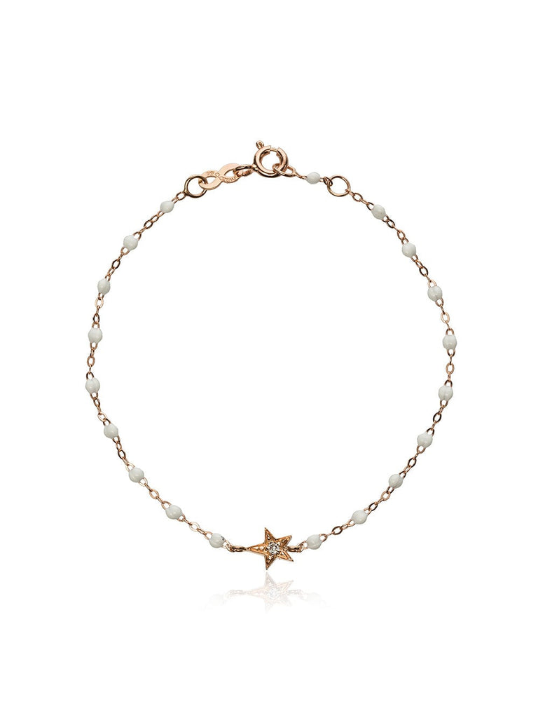 white RG star diamond and rose gold bracelet