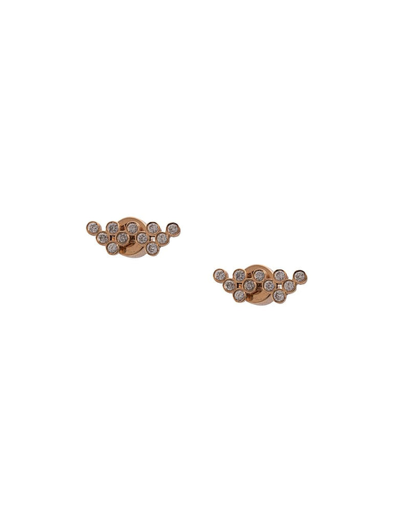 18kt rose gold charnières diamond crawler stud earrings