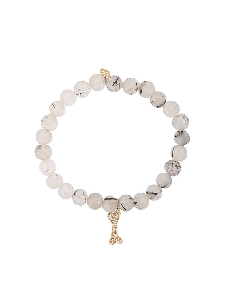 Dog Bone charm beaded bracelet