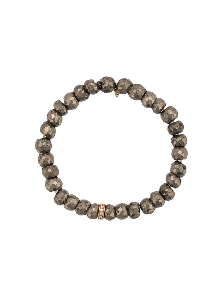 14kt gold pyrite beaded bracelet