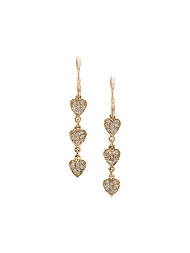 Trio Heart Drop Earrings