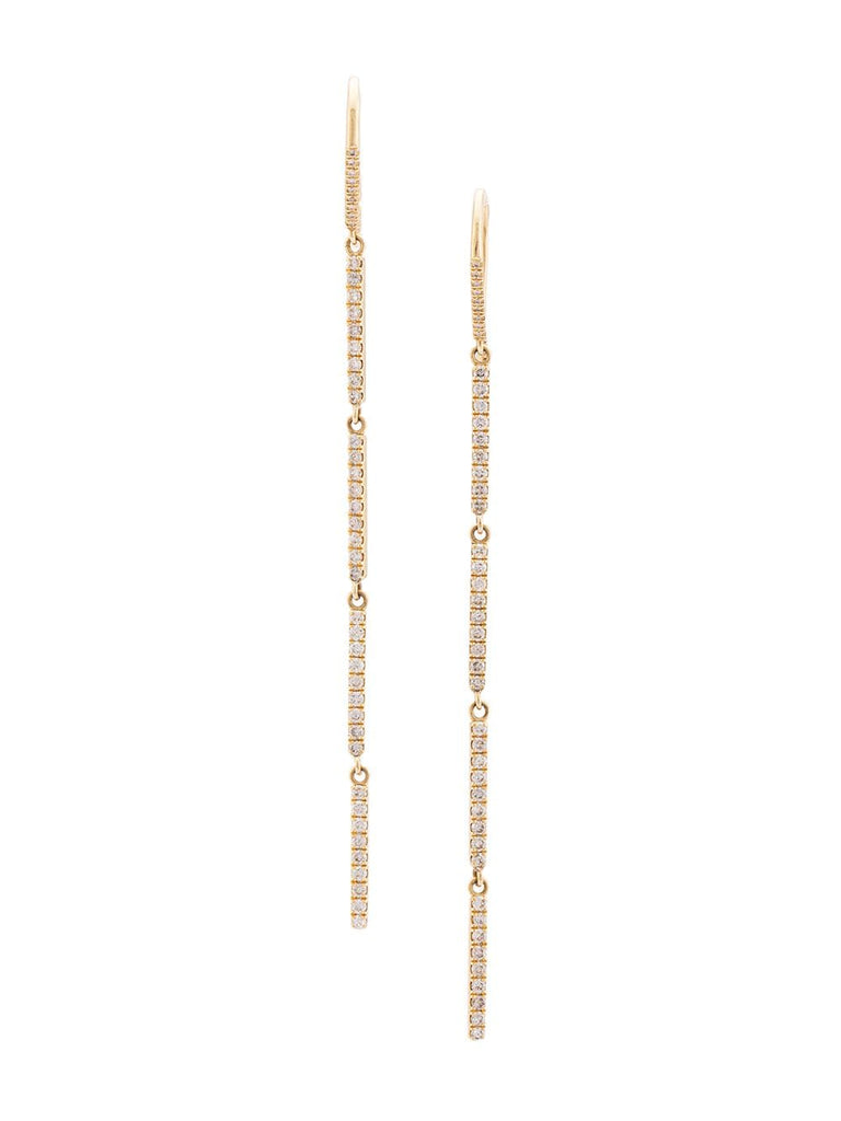 Pavé Stick drop earrings