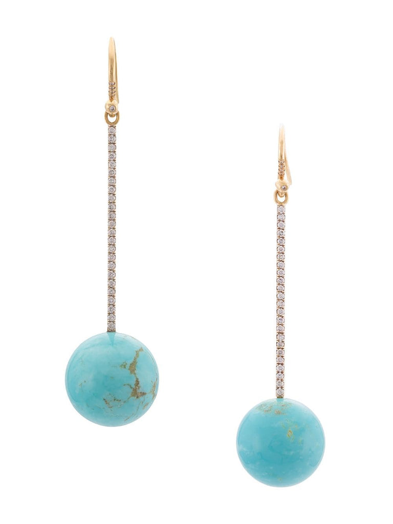 Sphere drop earrings