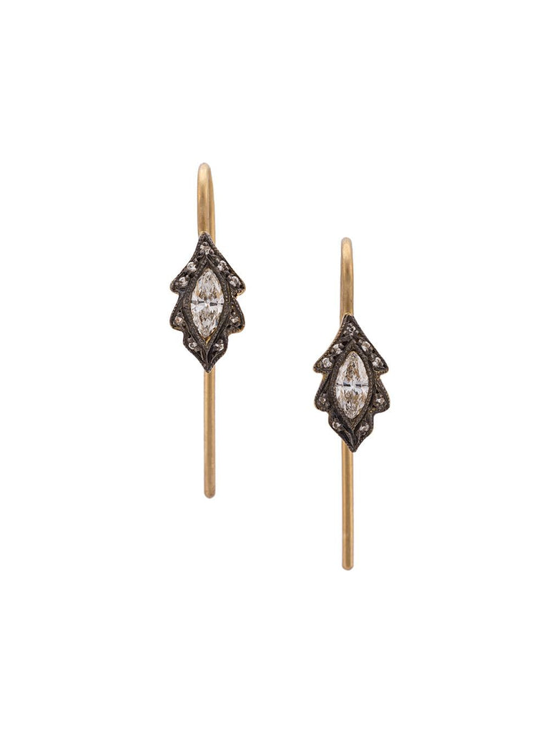 Marquise leaf earrings