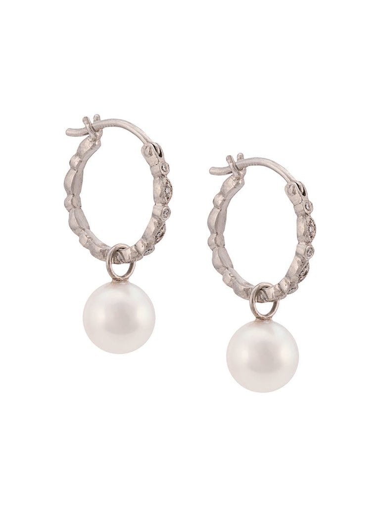 pearl seed hoop earrings