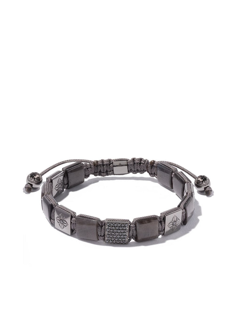 18kt white gold, grey sapphire and black diamond Lock bracelet