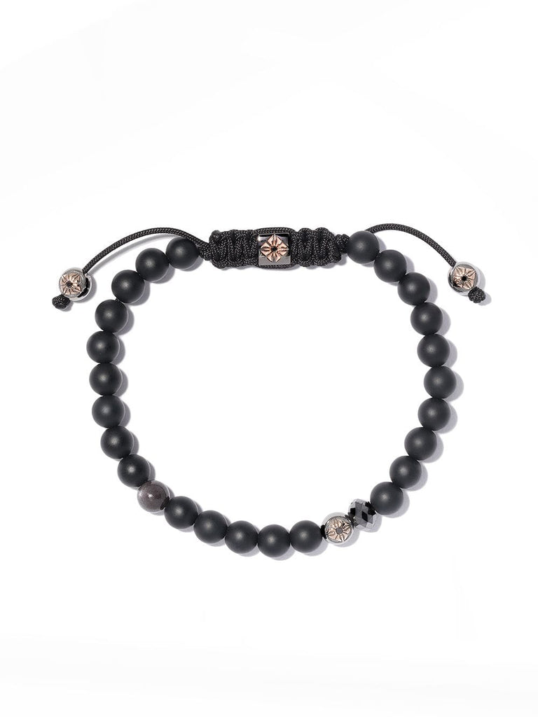 18kt rose gold & black diamond beaded Non-Braided bracelet