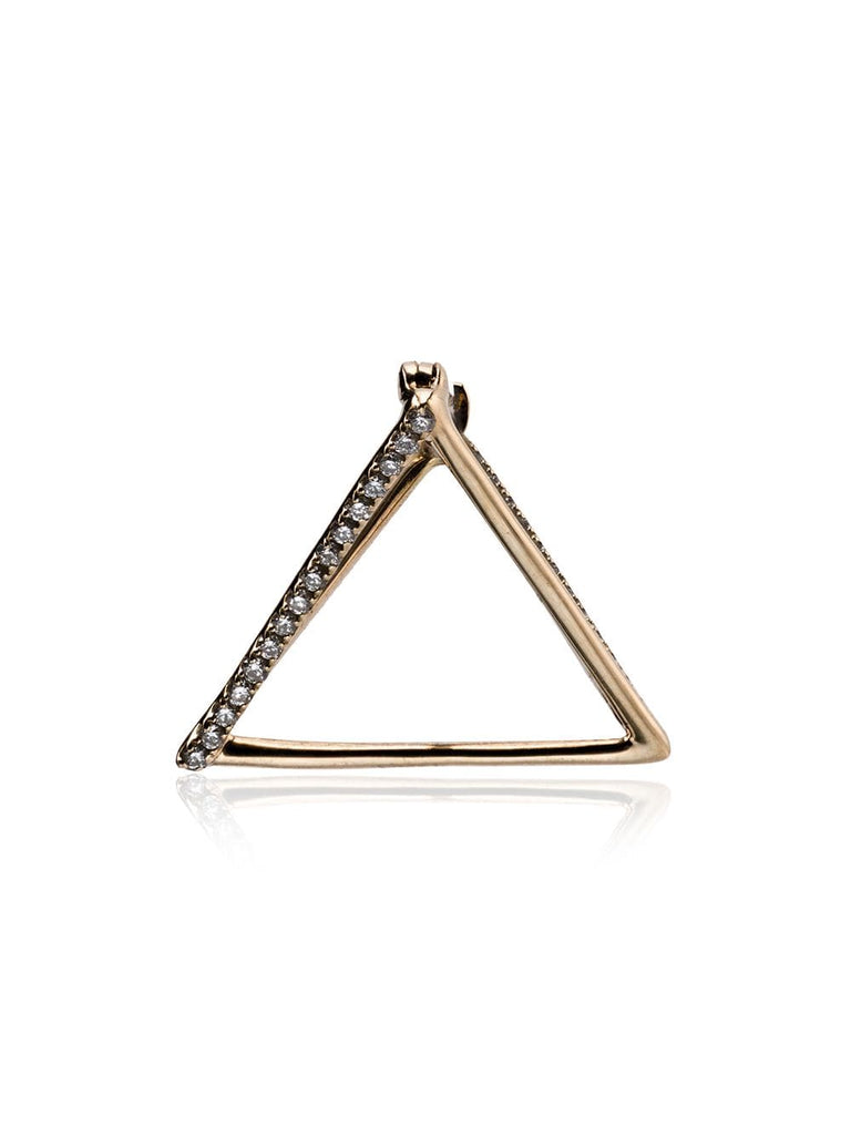 18k yellow gold triangle earring