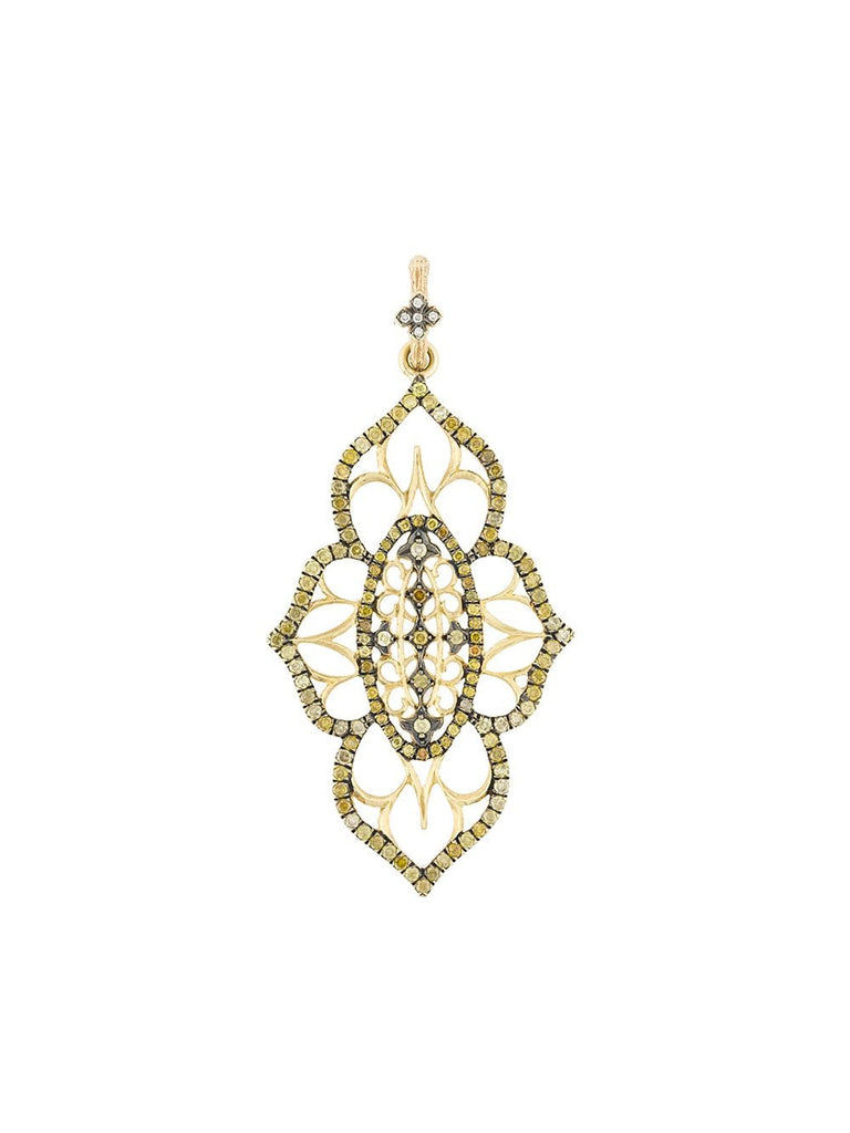 18kt yellow gold and diamond pendant