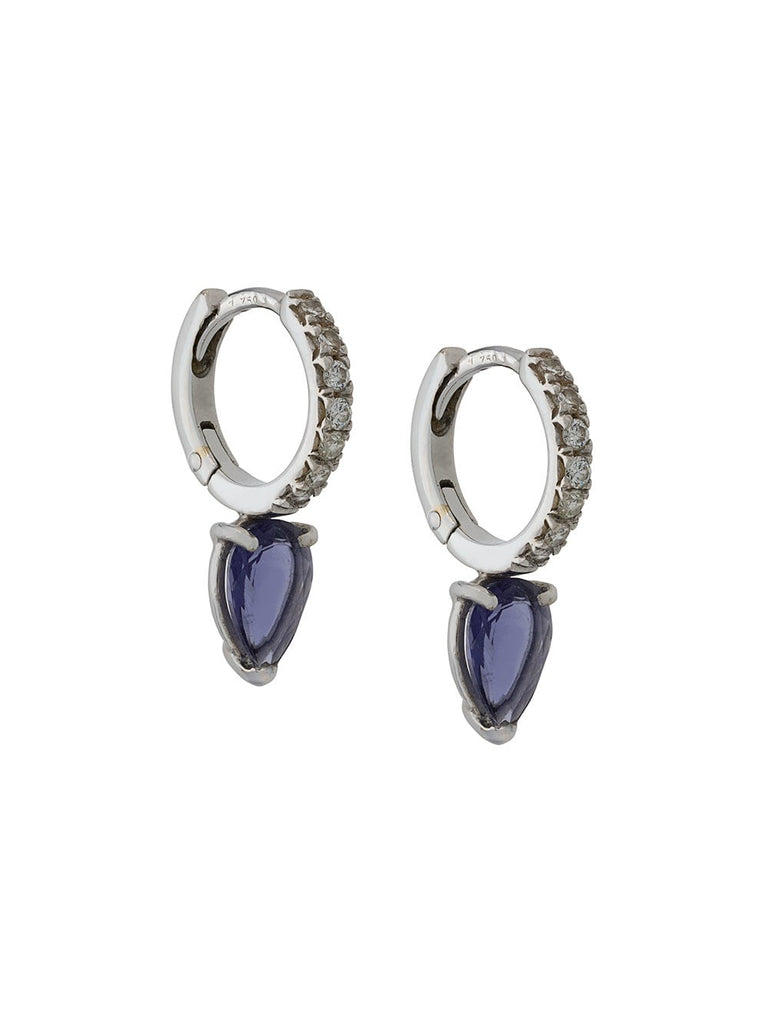 Theodora Iolite 18kt white gold drop earrings