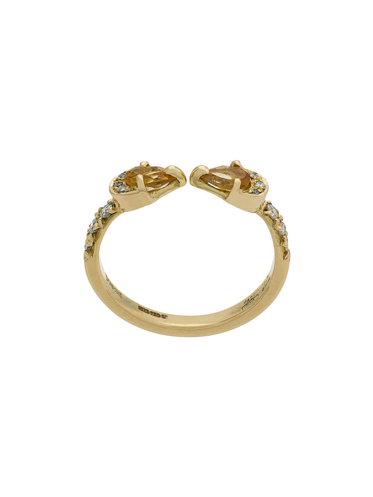 Theodora Double Drop 18kt gold ring