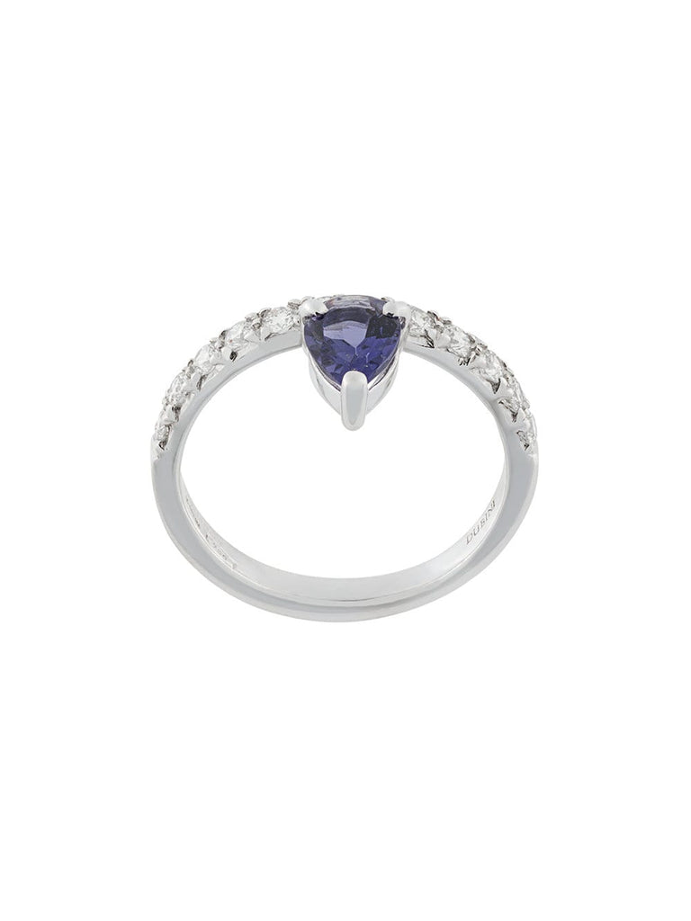 Theodora Iolite Drop 18kt white gold ring