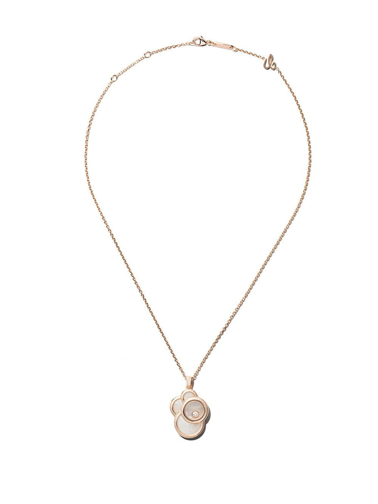 18kt rose gold Happy Dreams mother-of-pearl and diamond pendant necklace