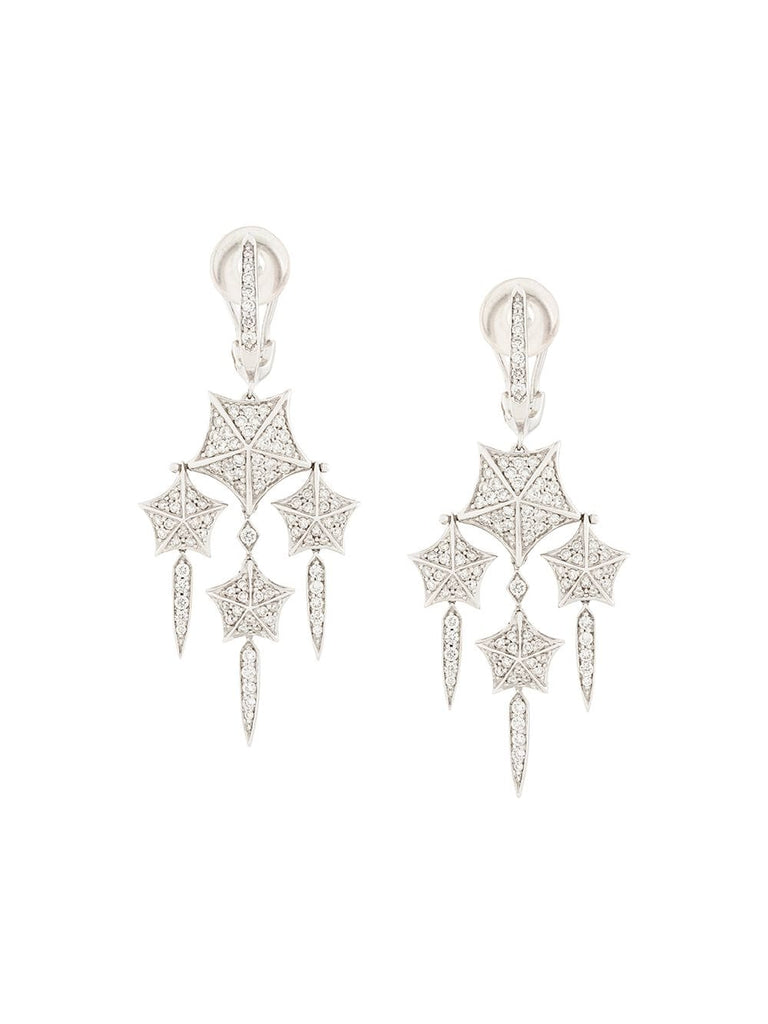 18kt white gold and diamond chandelier earrings