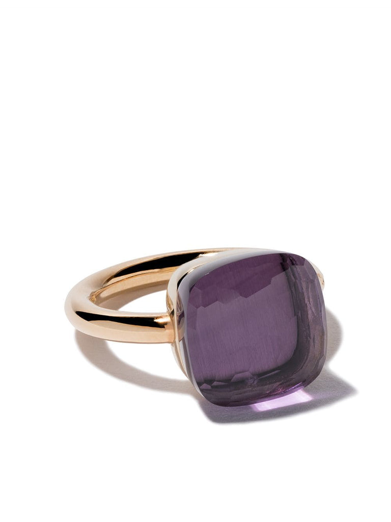 18kt rose & white gold maxi Nudo amethyst ring