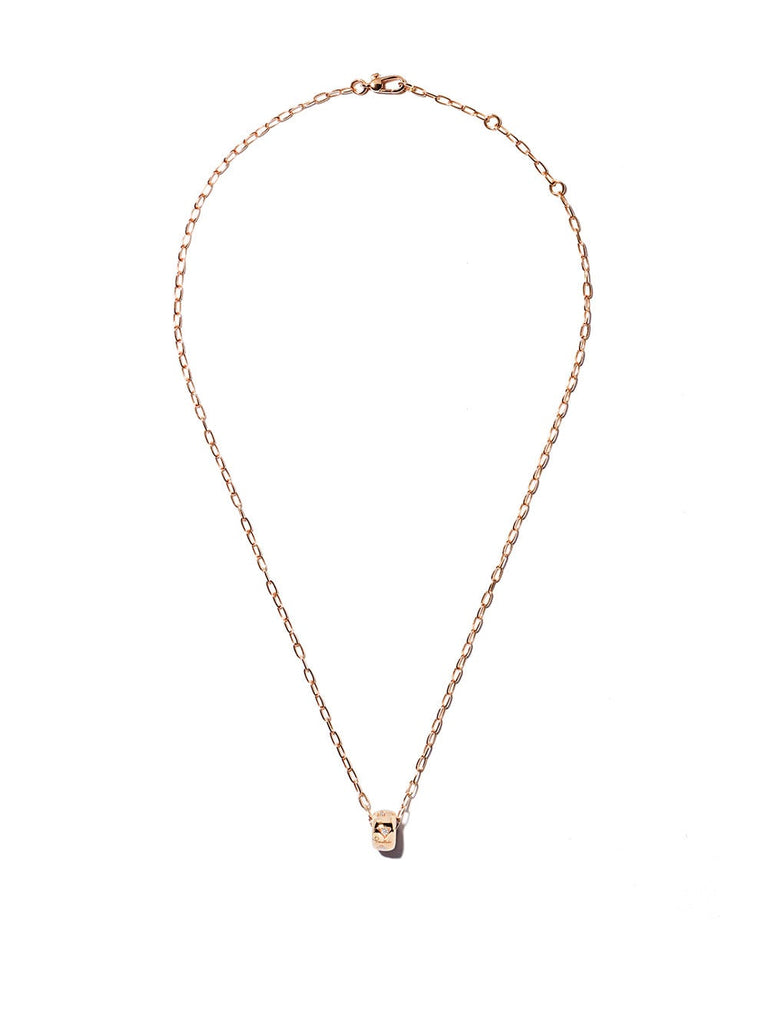 18kt rose gold Iconica diamond pendant necklace