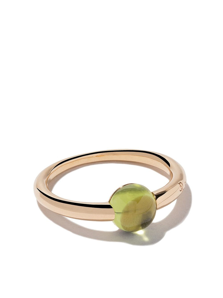 18kt rose & white gold M'ama non m'ama peridot ring